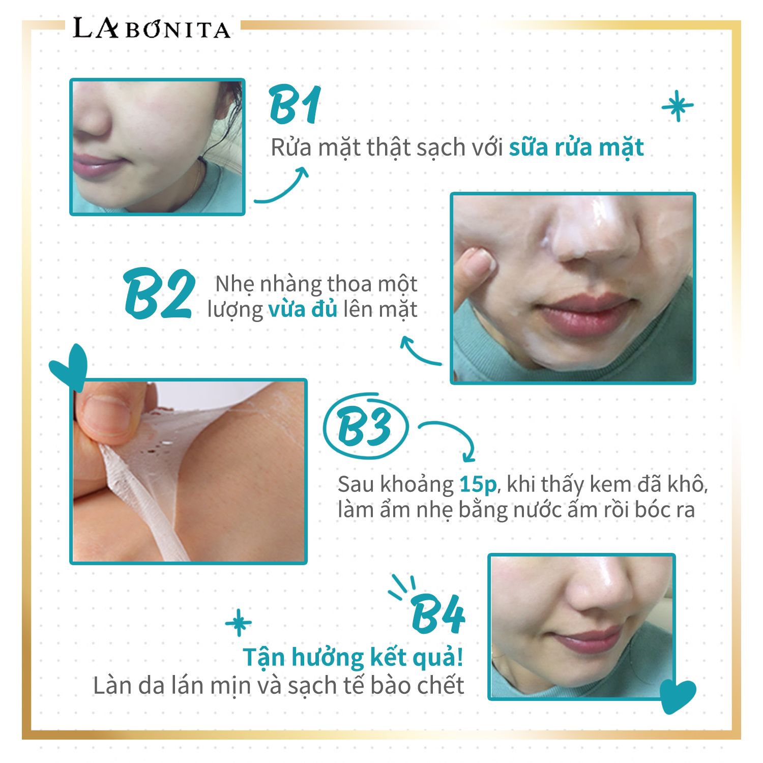  Mặt Nạ Lột Tẩy Da Chết Dành Cho Da Dầu Mụn La Bonita Recover AC Peeling Pack 50ml 