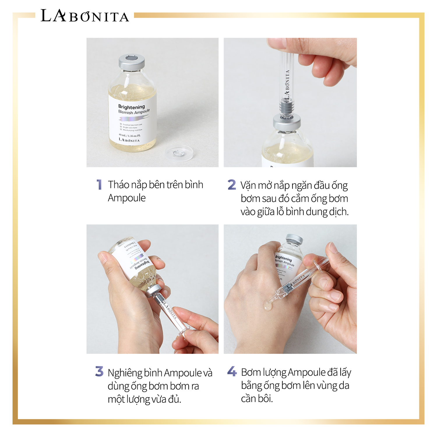  Tinh Chất Dưỡng Sáng Da Mờ Thâm Nám La Bonita Brightening Blemish Ampoule 40ml 