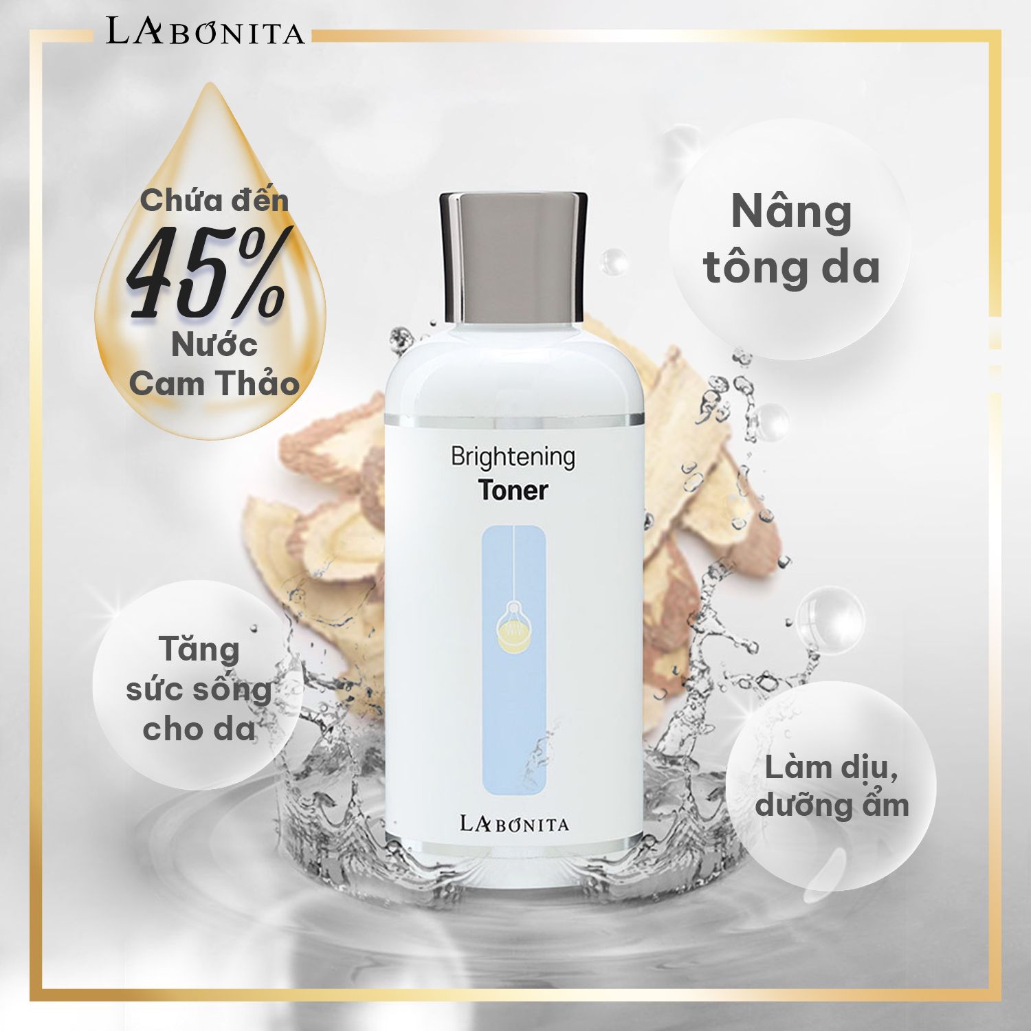  Toner Dưỡng Ẩm Và Sáng Da La Bonita Brightening Toner 200ml 