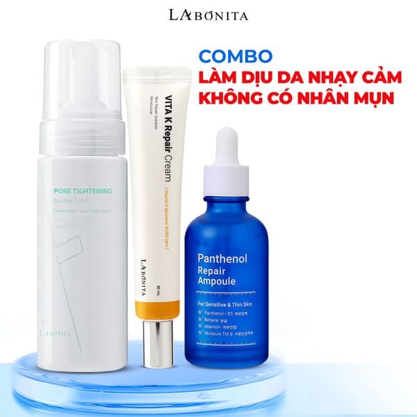  Combo Pore Tightening Bubble Toner 150ml + Panthenol Repair Ampoule 50ml + Vita K Repair Cream 30ml 