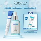  COMBO Serum HA & Kem Labonita Vital Hyaluronic Acid - Bộ Đôi Dưỡng Ẩm Sáng Da & Tăng Độ Đàn Hồi - Tặng Sữa rửa mặt 