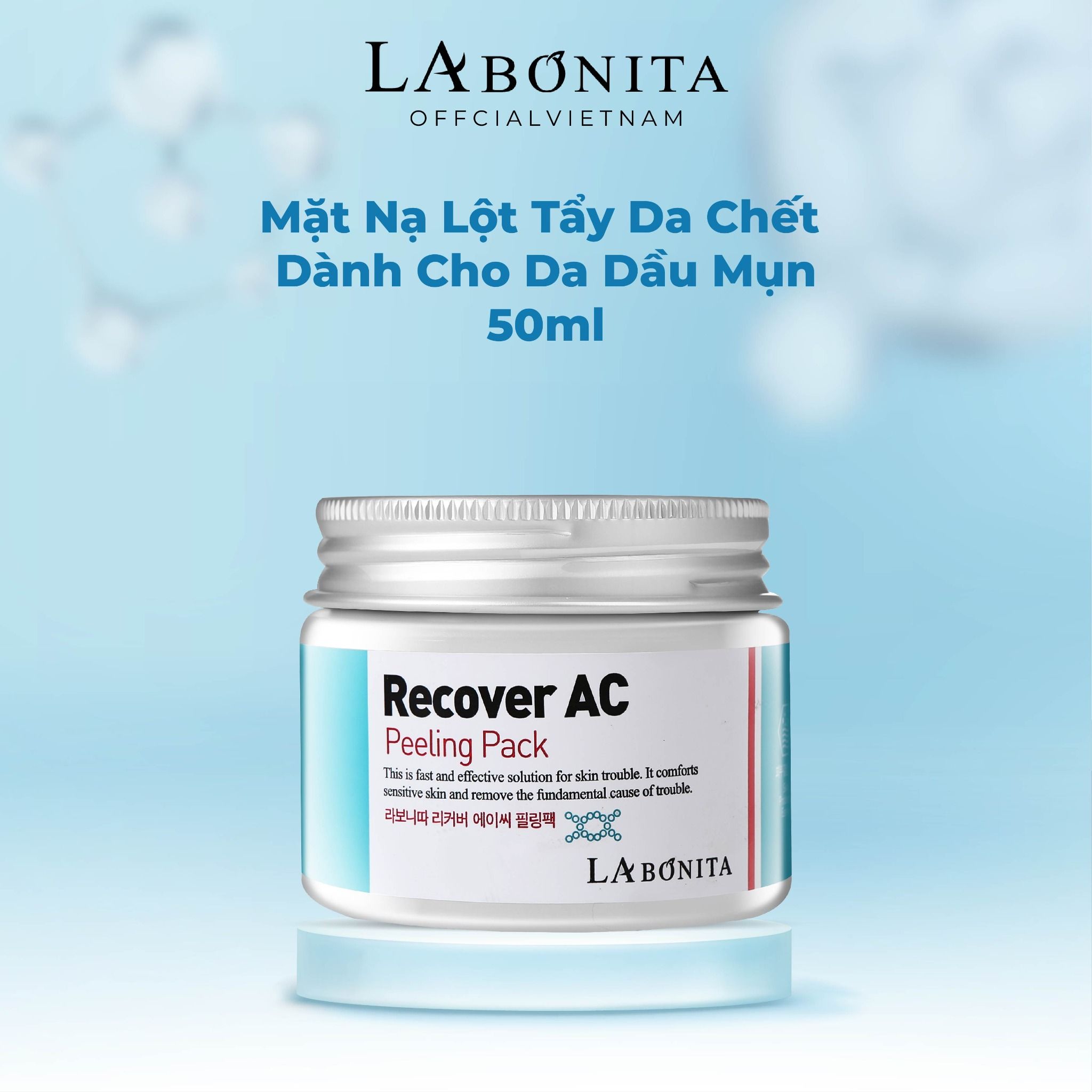  Mặt Nạ Lột Tẩy Da Chết Dành Cho Da Dầu Mụn La Bonita Recover AC Peeling Pack 50ml 