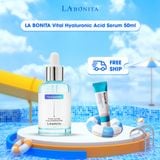  Serum HA Dưỡng Ẩm Căng Bóng & Tăng Độ Đàn Hồi -LA BONITA Vital Hyaluronic Acid Serum 50ml -  Tặng Kem Giảm Mụn 50ml 