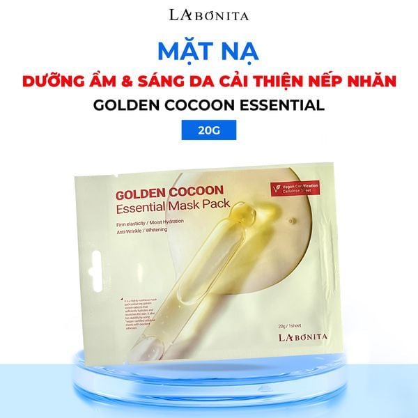 Mặt Nạ Dưỡng Ẩm Sáng Da Cải Thiện Nếp Nhăn La Bonita Golden Cocoon Essential Mask Pack 20g 