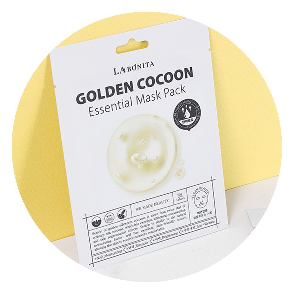  Mặt Nạ Dưỡng Ẩm Sáng Da Cải Thiện Nếp Nhăn La Bonita Golden Cocoon Essential Mask Pack 20g 