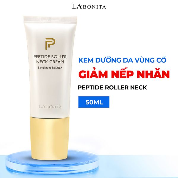  Kem Dưỡng Da Vùng Cổ Giảm Nếp Nhăn La Bonita Peptide Roller Neck Cream 50ml 