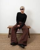  WIDE-LEG PANTS * brownie 