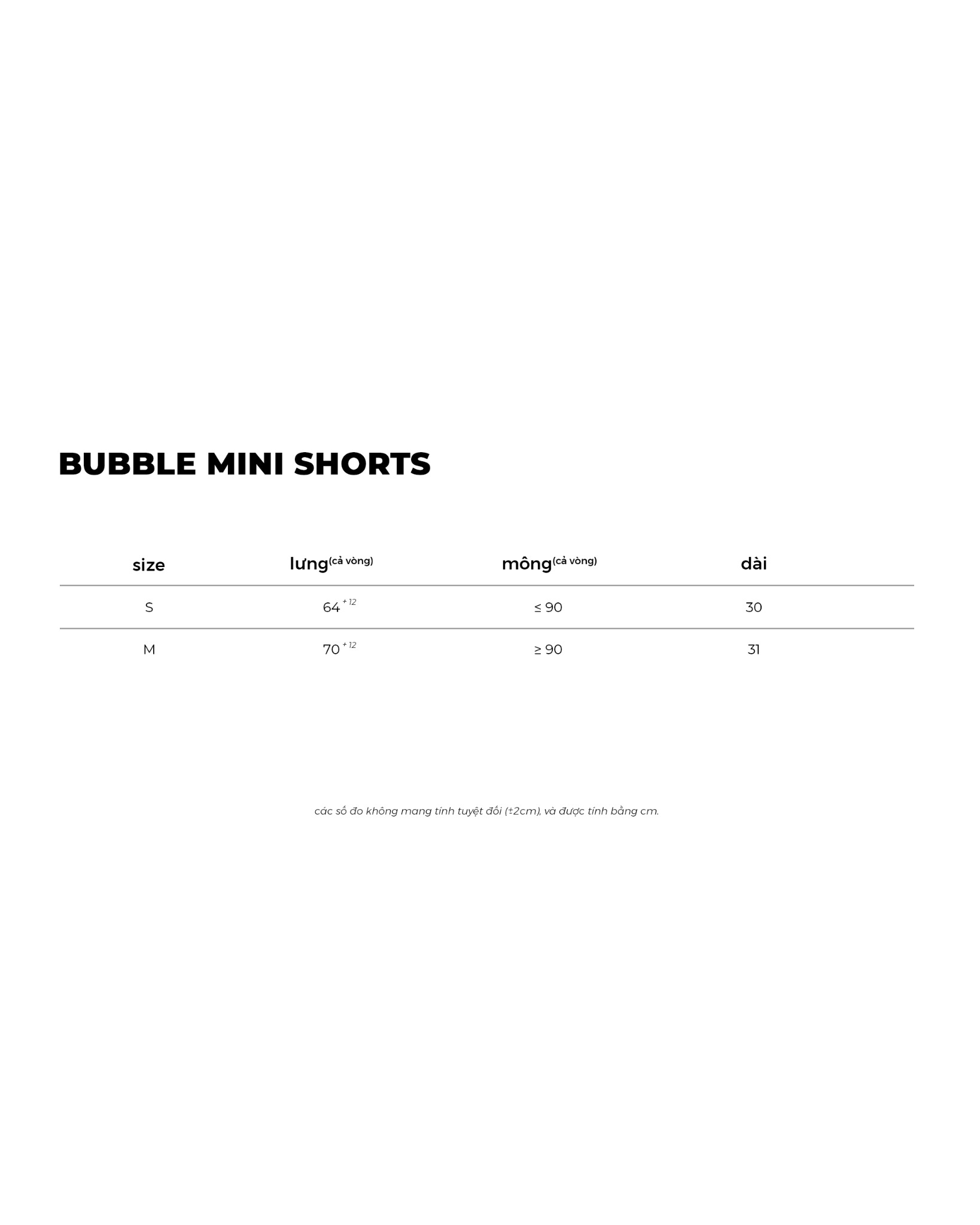 BUBBLE MINI SHORTS –