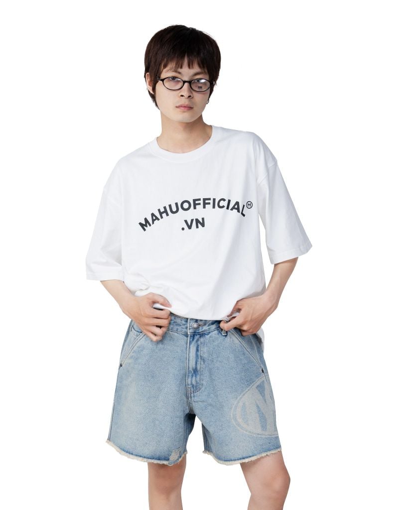 MHO OVERSIZED T-SHIRT * white 