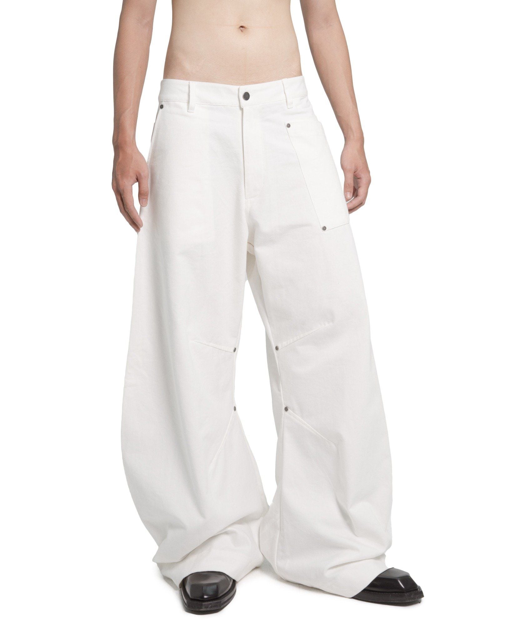 WIDE-LEG PANTS * white 