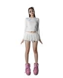  BUBBLE HEM MINI SKIRT 