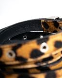  NARROW LEATHER BELT * leopard 