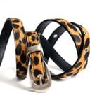  NARROW LEATHER BELT * leopard 