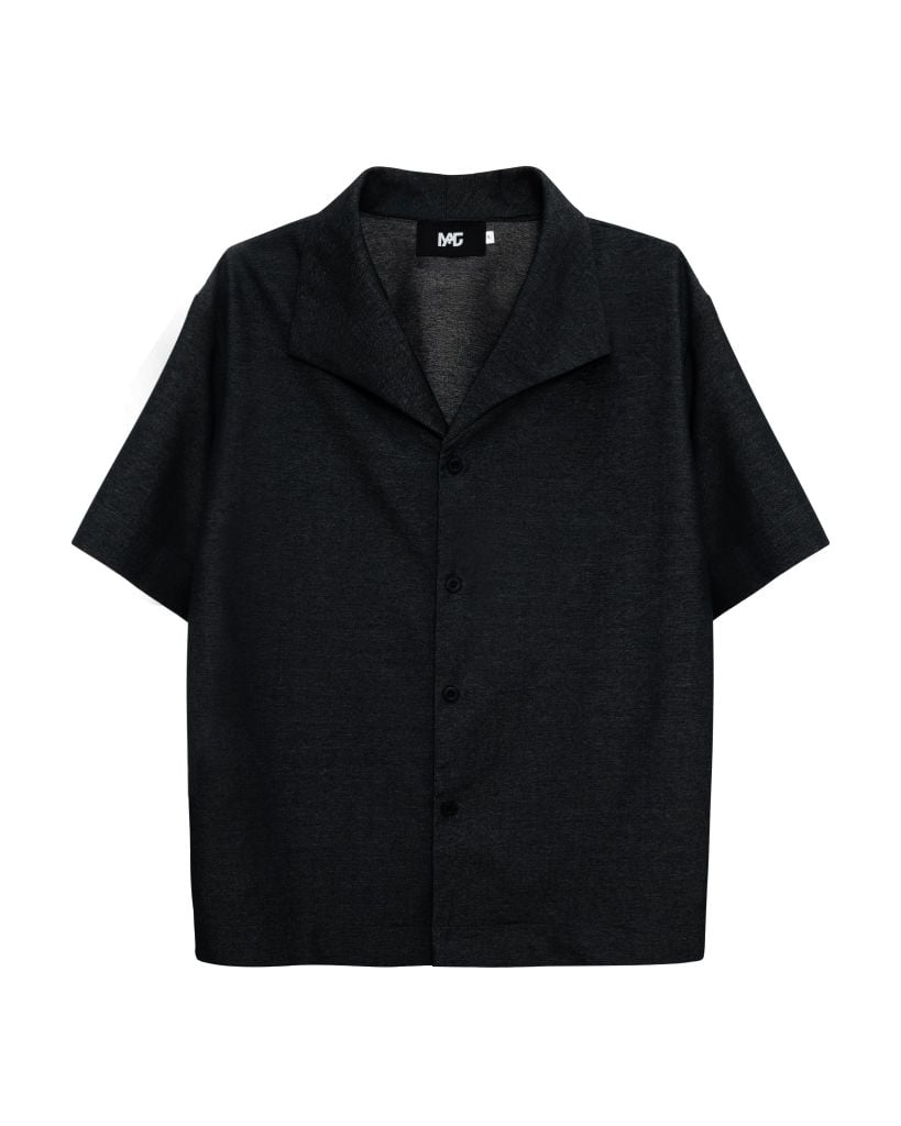  ONE PIECE COLLAR SHIRT * black 