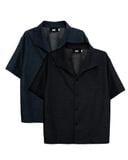  ONE PIECE COLLAR SHIRT * black 