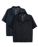  ONE PIECE COLLAR SHIRT * dark blue 