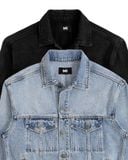  FADED DENIM JACKET * black 