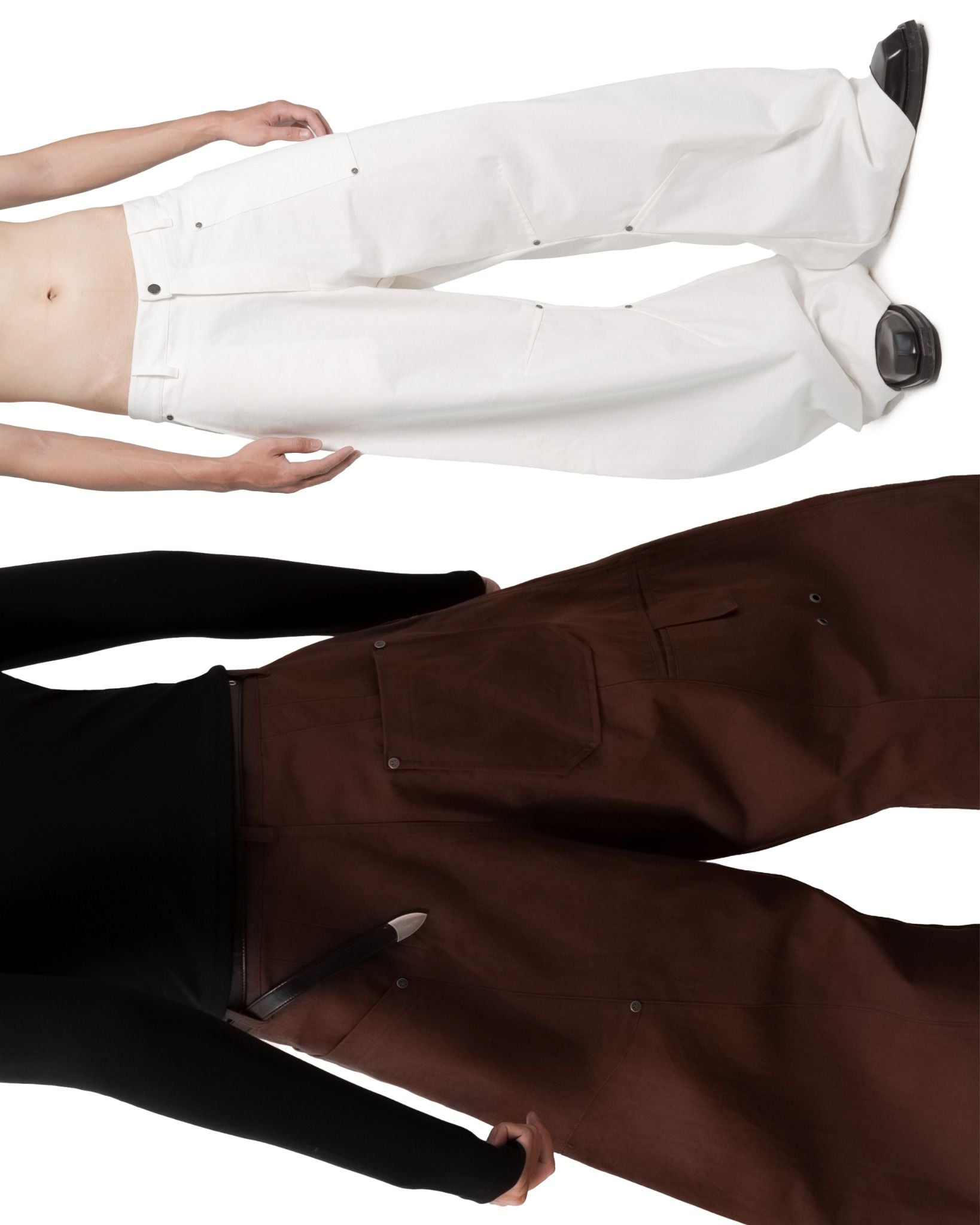  WIDE-LEG PANTS * white 