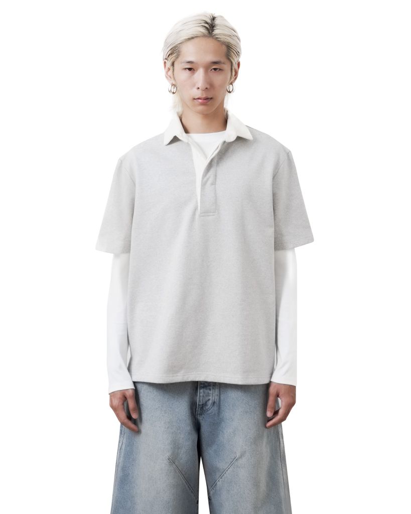  HEAVY COTTON POLO * grey 