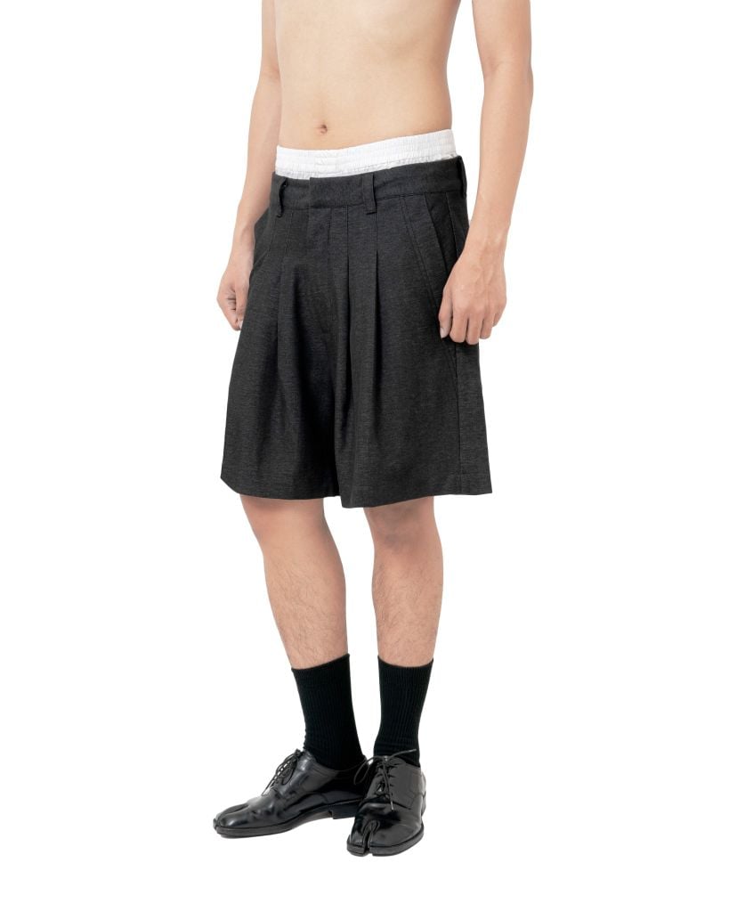  PLEAT SHORTS * black 