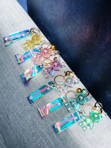  KEYCHAIN CRYSTAL BEAR & RABBIT 