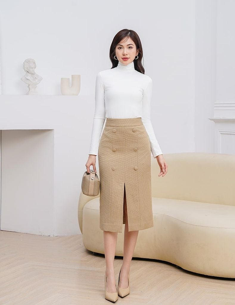 Áo giữ nhiệt cổ cao nữ WGN005W4