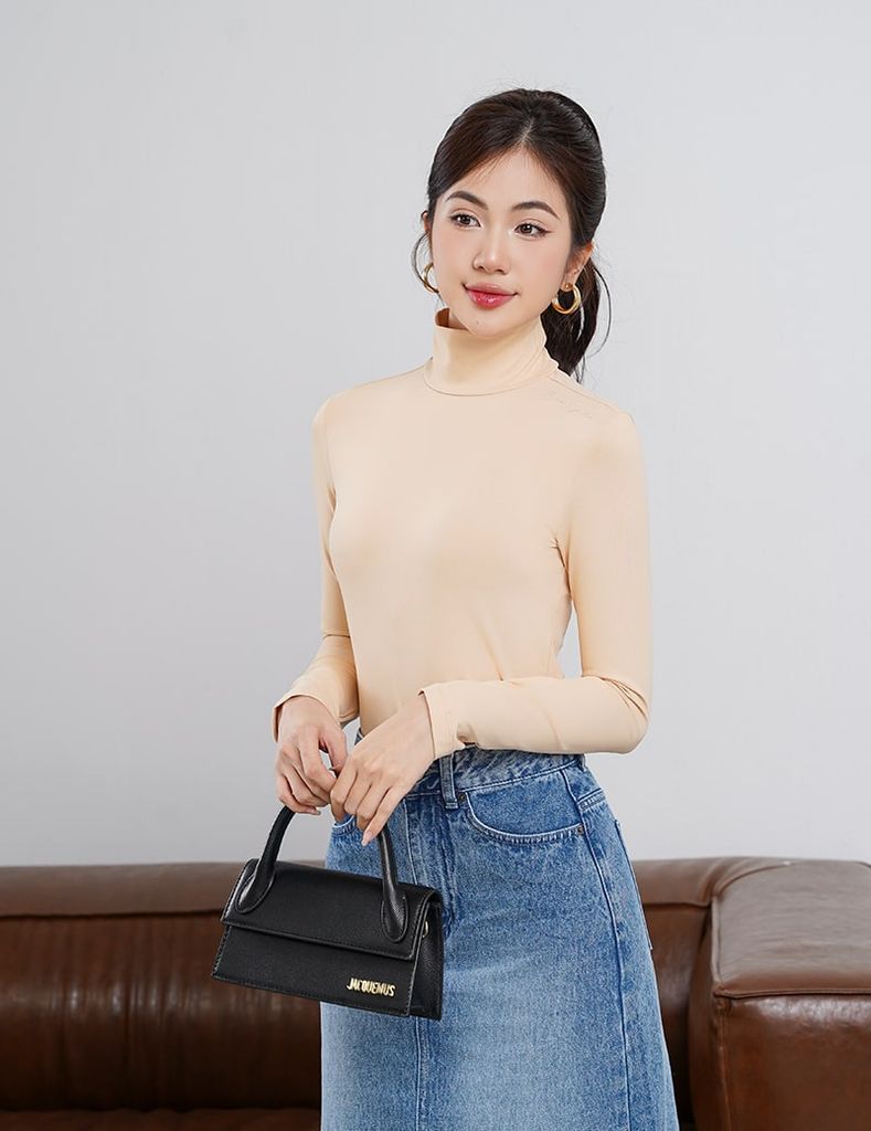 Áo giữ nhiệt cổ cao nữ WGN005W4