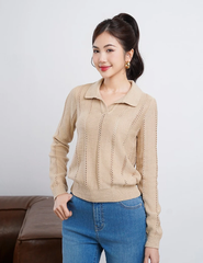 Áo len cổ bẻ nữ WAL003W4