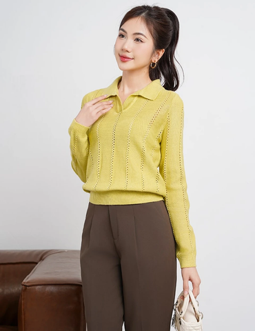 Áo len cổ bẻ nữ WAL003W4