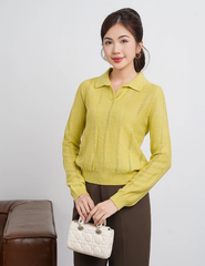 Áo len cổ bẻ nữ WAL003W4