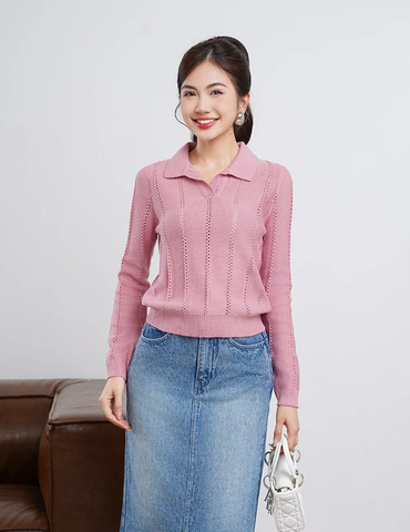 Áo len cổ bẻ nữ WAL003W4