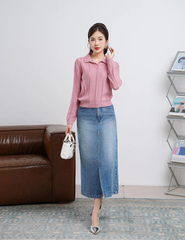 Áo len cổ bẻ nữ WAL003W4