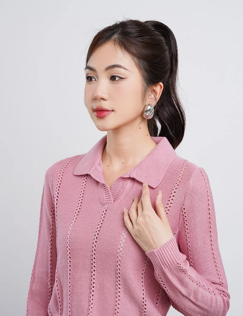 Áo len cổ bẻ nữ WAL003W4