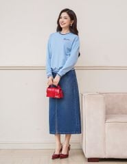 Áo nỉ cổ tròn nữ WAN002W4
