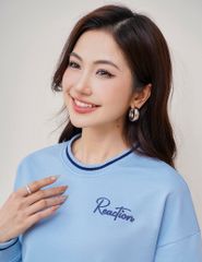 Áo nỉ cổ tròn nữ WAN002W4 dáng suông rộng