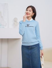Áo nỉ cổ tròn nữ WAN004W4