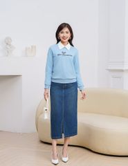 Áo nỉ cổ tròn nữ WAN004W4