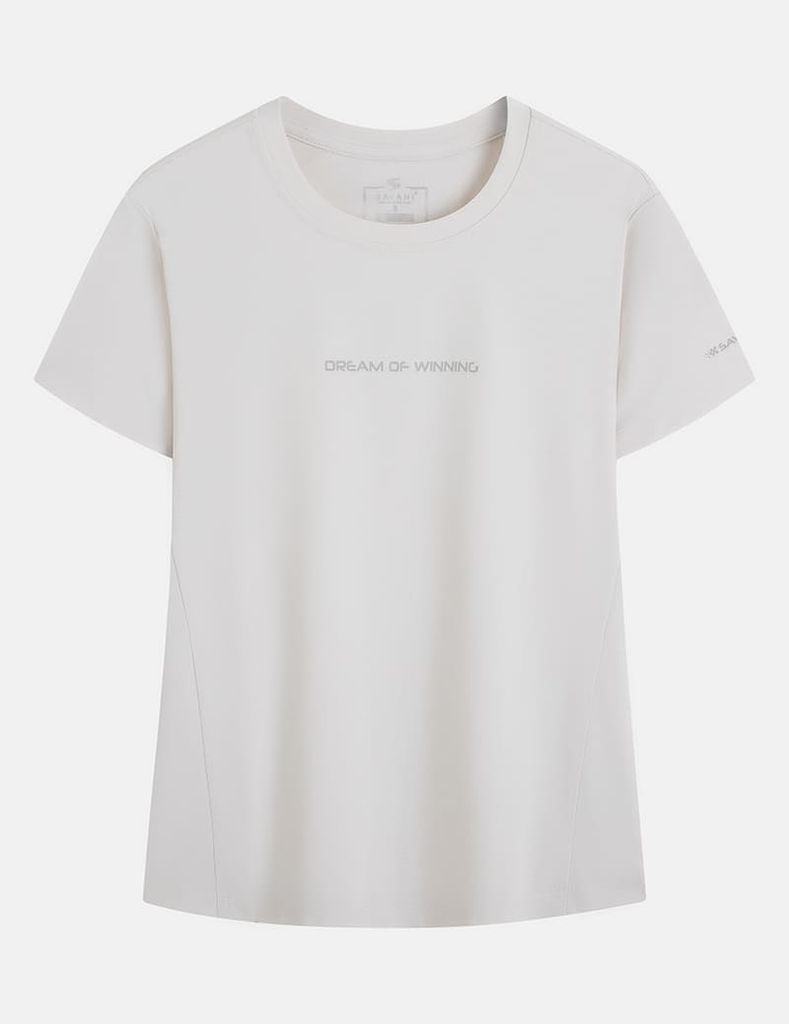 Áo t-shirt nữ ngắn tay cổ tròn logo ngực