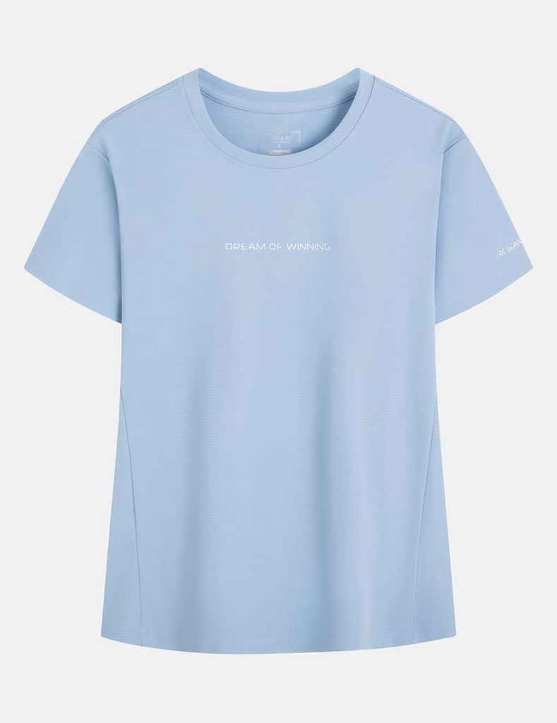 Áo t-shirt nữ ngắn tay cổ tròn logo ngực