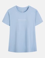 Áo t-shirt nữ ngắn tay cổ tròn logo ngực