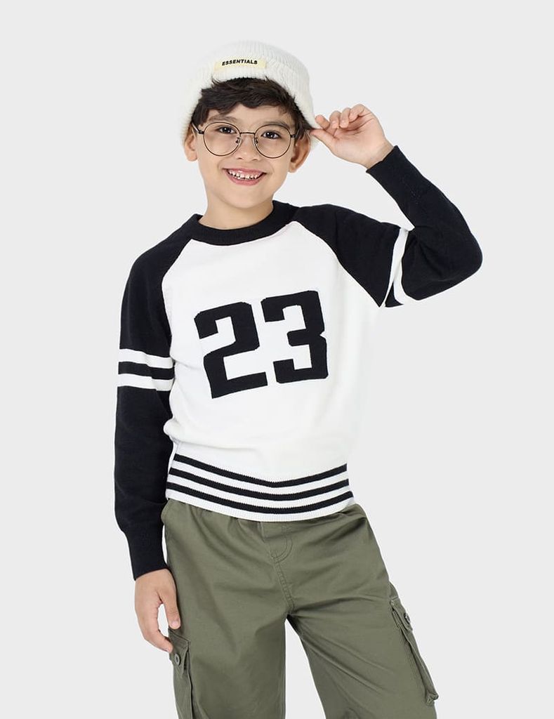 Áo len cổ tròn trẻ em BAL291W4