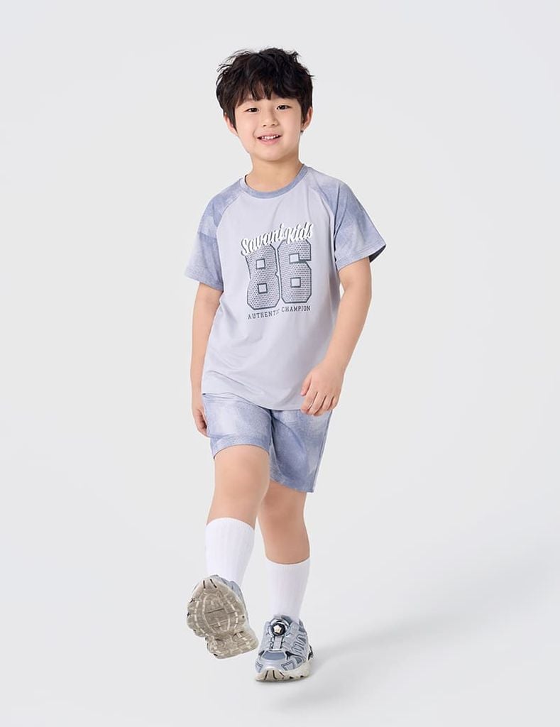 Bộ đồ hè trẻ em hình in trước ngực