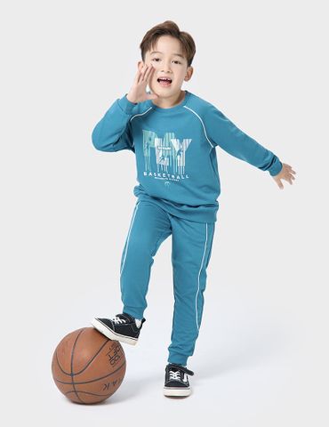 Bộ nỉ cổ tròn trẻ em BBK207W4