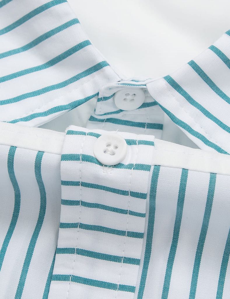 Áo sơ mi dài tay bé trai phối vai ngực