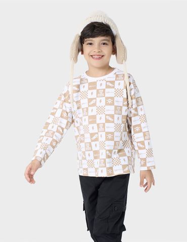 Áo thun dài tay cổ tròn trẻ em BLT241W4