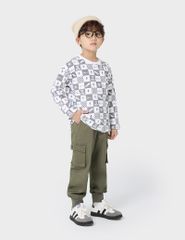 Áo thun dài tay cổ tròn trẻ em BLT241W4