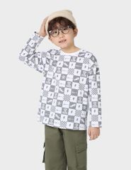 Áo thun dài tay cổ tròn trẻ em BLT241W4
