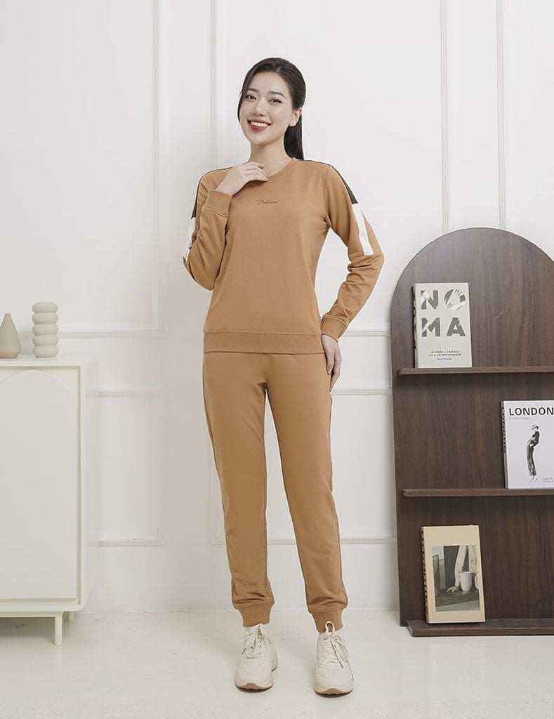 Bộ nỉ cổ tròn nữ WBD001W3