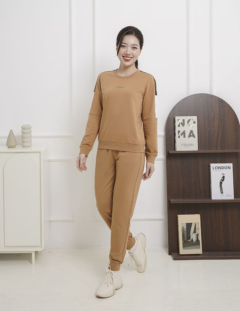 Bộ nỉ cổ tròn nữ WBD001W3