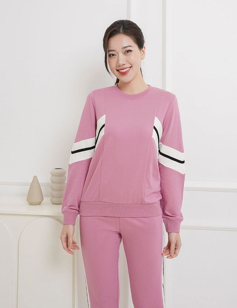 Bộ nỉ cổ tròn nữ WBK003W3